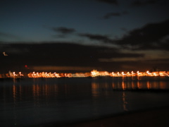 Melbourne at sunset, viewed from St. Kilda