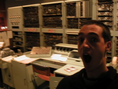 Here I am freaking out in front of the oldest functioning electronic computer anywhere in the world!!  It's called the CSIAC, and was one of the first five electronic computers ever built.