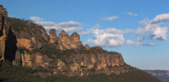 Here are "the three sisters", a famous rock formation along the trail.  We actually walked right up to it as you will see in the next photo...