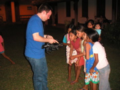 Thomas + camera proved very popular with the kids!