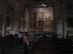 Inside San Javier cathedral