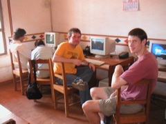 Thomas and Carlos in the Concepcion internet cafe