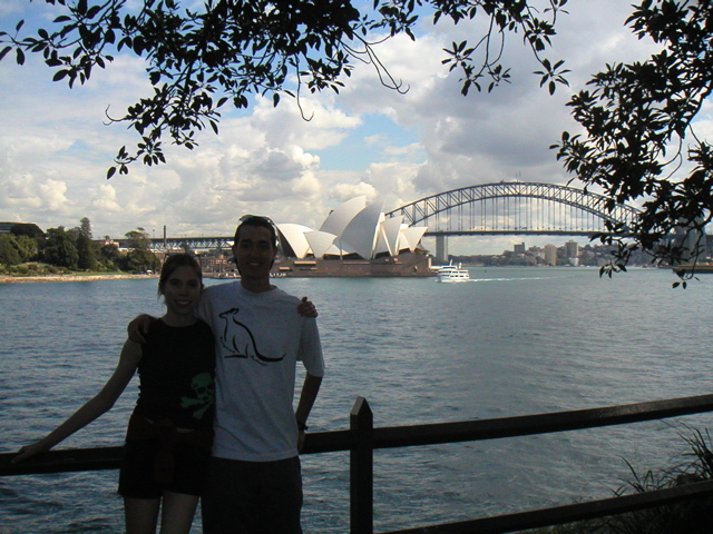 Hilary and I in the classic tourist (backlit) pose