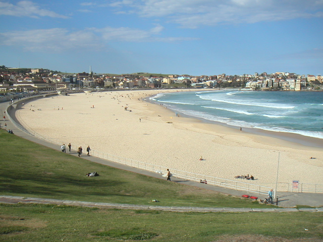 We took the subway and then walked 45 minutes to Bondi Beach, namesake of the "bondi blue" iMac.