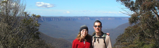 After saying goodbye to Sara, Hilary and I took the train to the Blue Mountains, a few hours away from Sydney.  The next morning we set off on a big ol' hike.