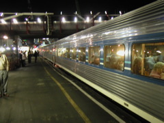 That evening we took the train to Albury, which is part of the way towards Sydney.  Here is our train at the Melbourne train station.