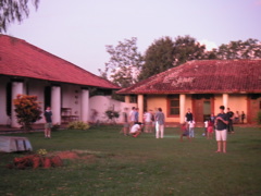 Inside the mission where we stayed, we played soccer with some local kids (and took pictures)