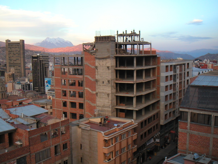 Panorama of La Paz as seen from our hotel roof