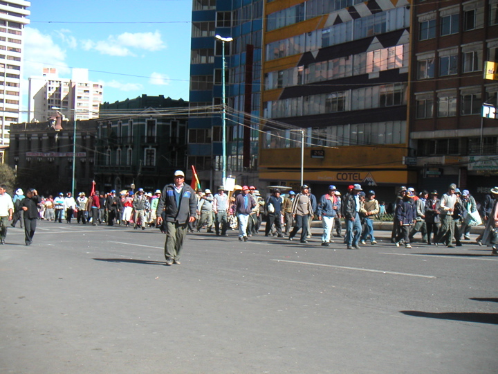 Protesters on the main street (not that I took pictures...)