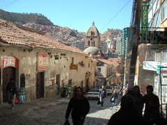 The streets of La Paz