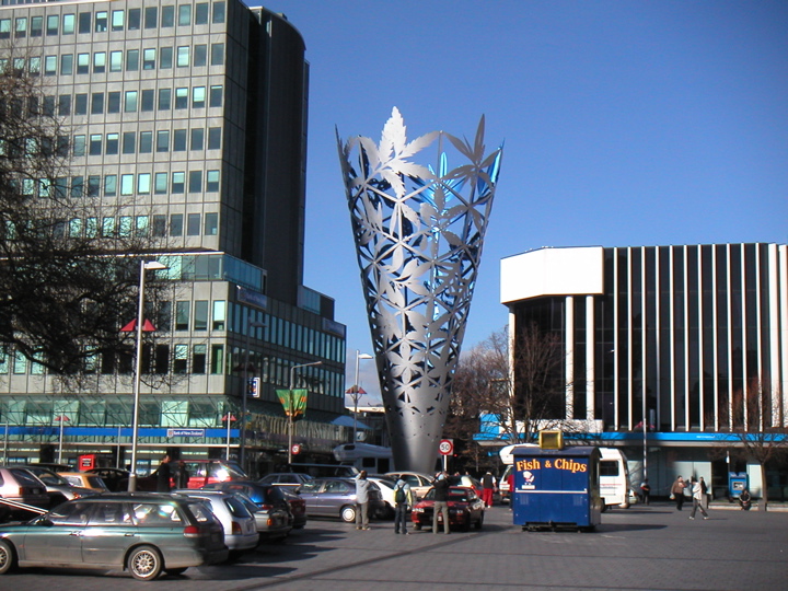 This cool sculpture was also in Cathedral Square