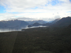 So I was sitting there studying and watching the helicopter take off, and come back, and take off... and finally I thought "I have to do that!"  So I went on a helicopter ride!!!  I'm pretty sure this is Lake Manapouri again, but as seen from the air this time. :)