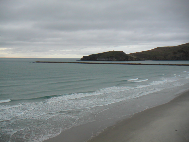 We then drove out to "Spit Beach" at the end of Otago Harbour.  Looks like it'd be a nice place in the summer... today it was quite windy and cold.