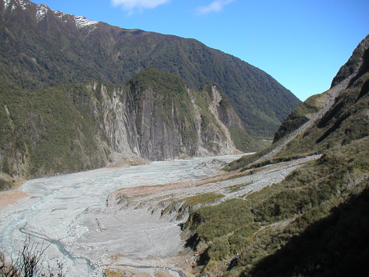 After hiking for a while along the side of the glacier-carved hillside, this was the view looking back