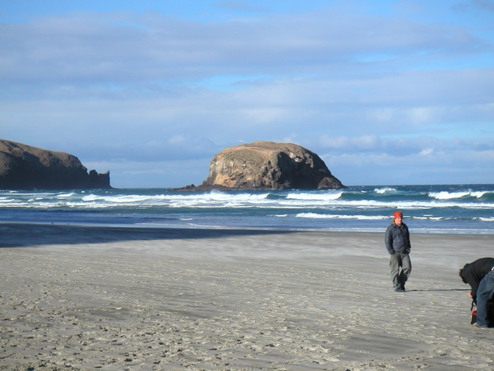 we stopped at a very windy beach