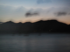 uh, yes, this was supposed to be artistic... Otago bay in the evening on the way back