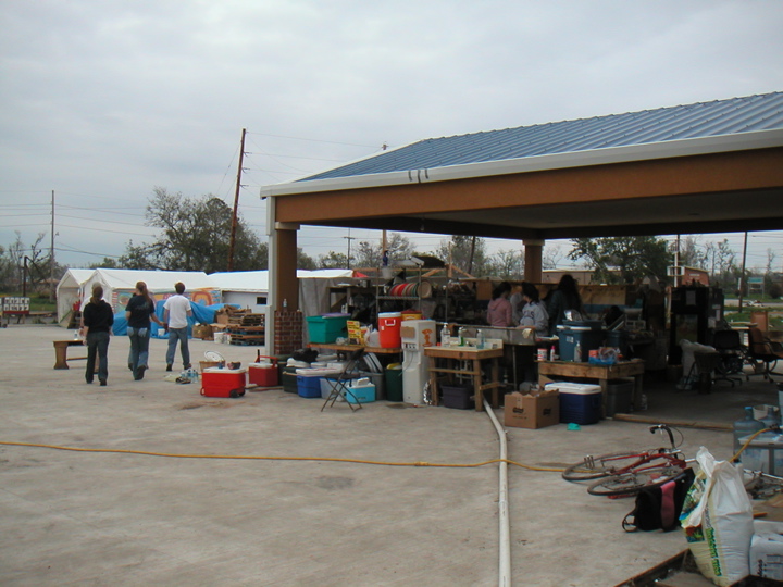 This is the kitchen of the commune-esque place we stayed in St. Bernard's Parish, New Orleans.  The group here was affiliated with Common Ground Collective, which organized the volunteers, donations, etc.