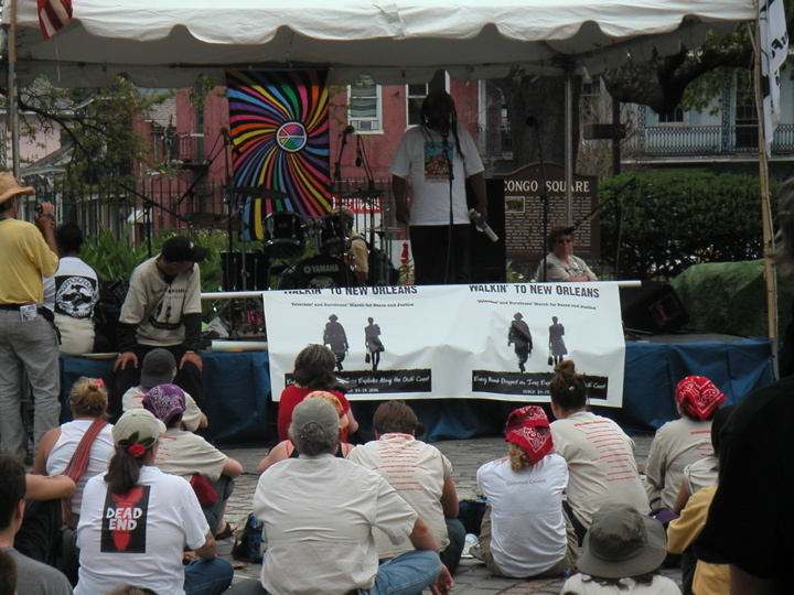 Malik, the founder of Common Ground Collective, was one of the speakers at the rally.