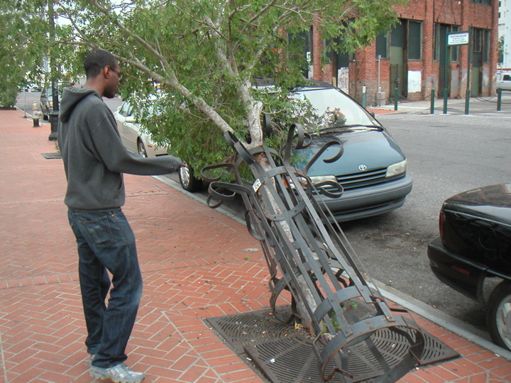Here was so more leftover wind damage.