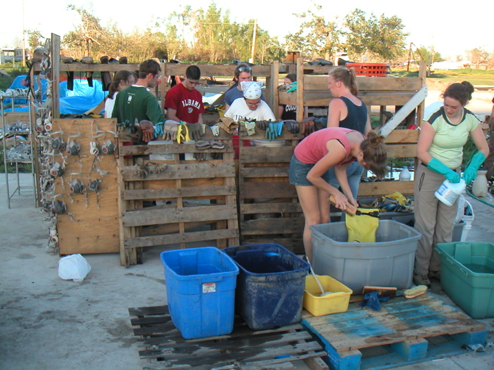 At the end of the day, we had to wash all the equipment with bleach.