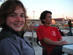 Sarah and Dan chillax.