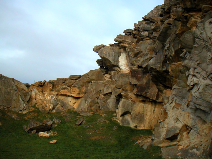 I went on my first Geology field trip, where we mapped out a rock bed by analyzing rocks in different areas.  This is part of an abandoned limestone mine.