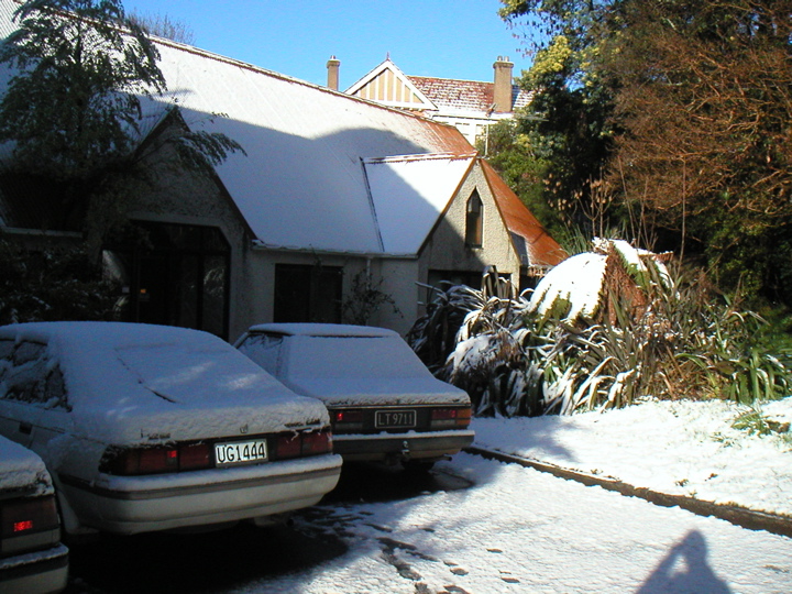 You see, it really is winter here!  This is my flat the morning after it snowed.  